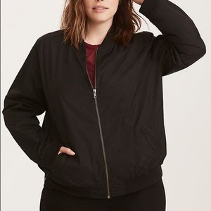 Torrid Black Bomber Jacket